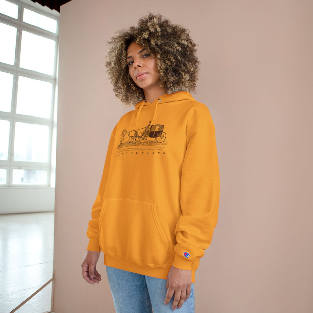 Old Money Equestrian Heritage Hoodie - The Timeless Carriage I (Champion Authentic Eco-Fleece)