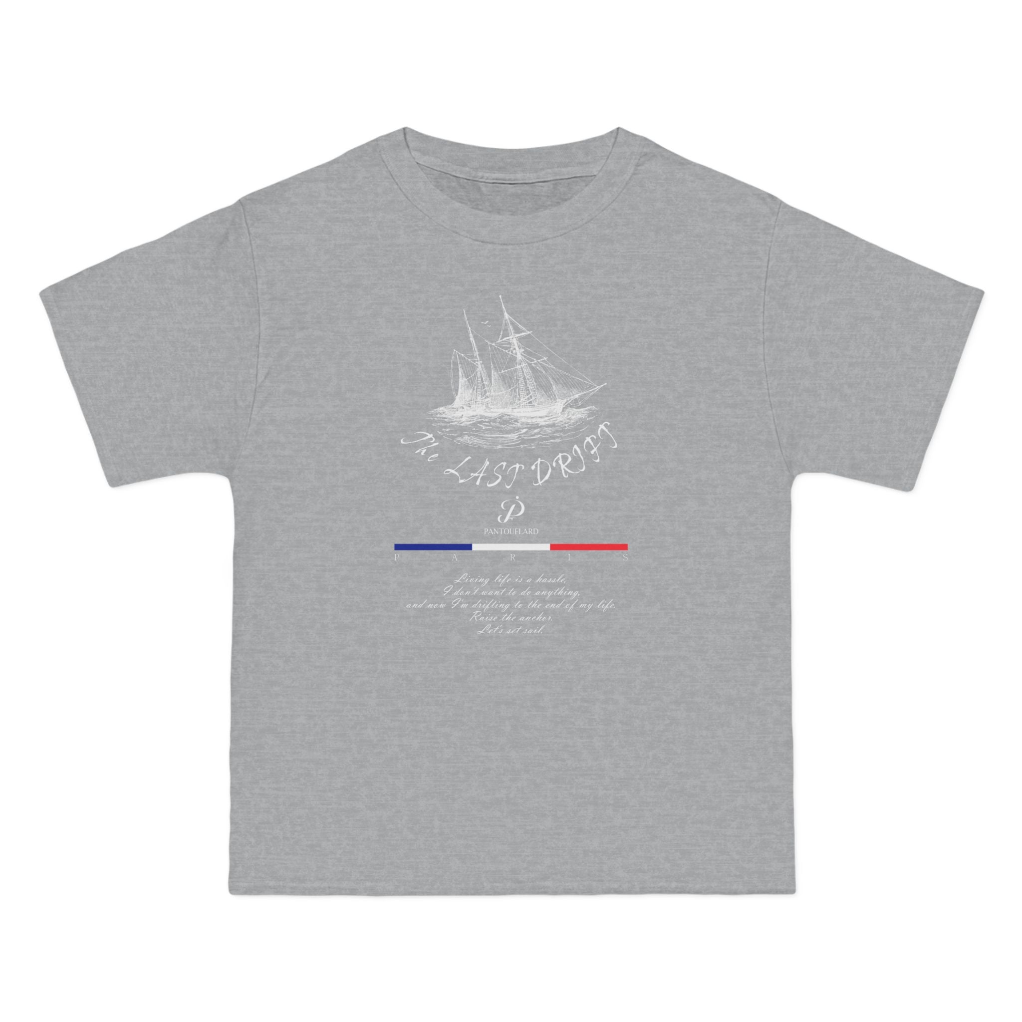 Unisex Black Hanes Vintage Ship Graphic 100% Cotton T-Shirt