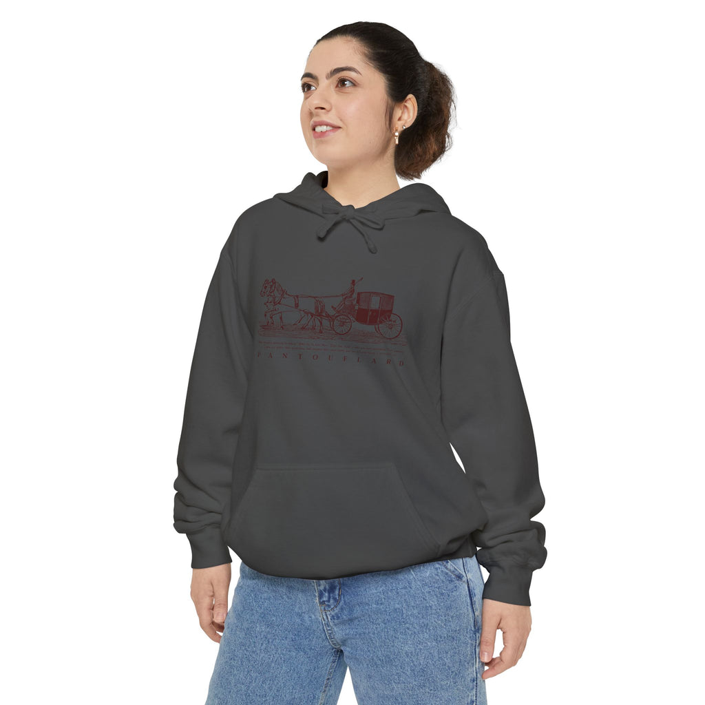 Old Money Equestrian Heritage Hoodie - The Heritage Carriage I (Premium Garment-Dyed Heavyweight Fleece)