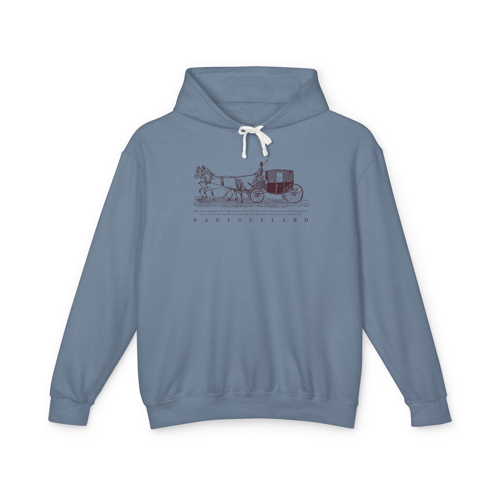 Old Money Equestrian Heritage Hoodie - The Timeless Carriage I (Lightweight 100% Cotton)