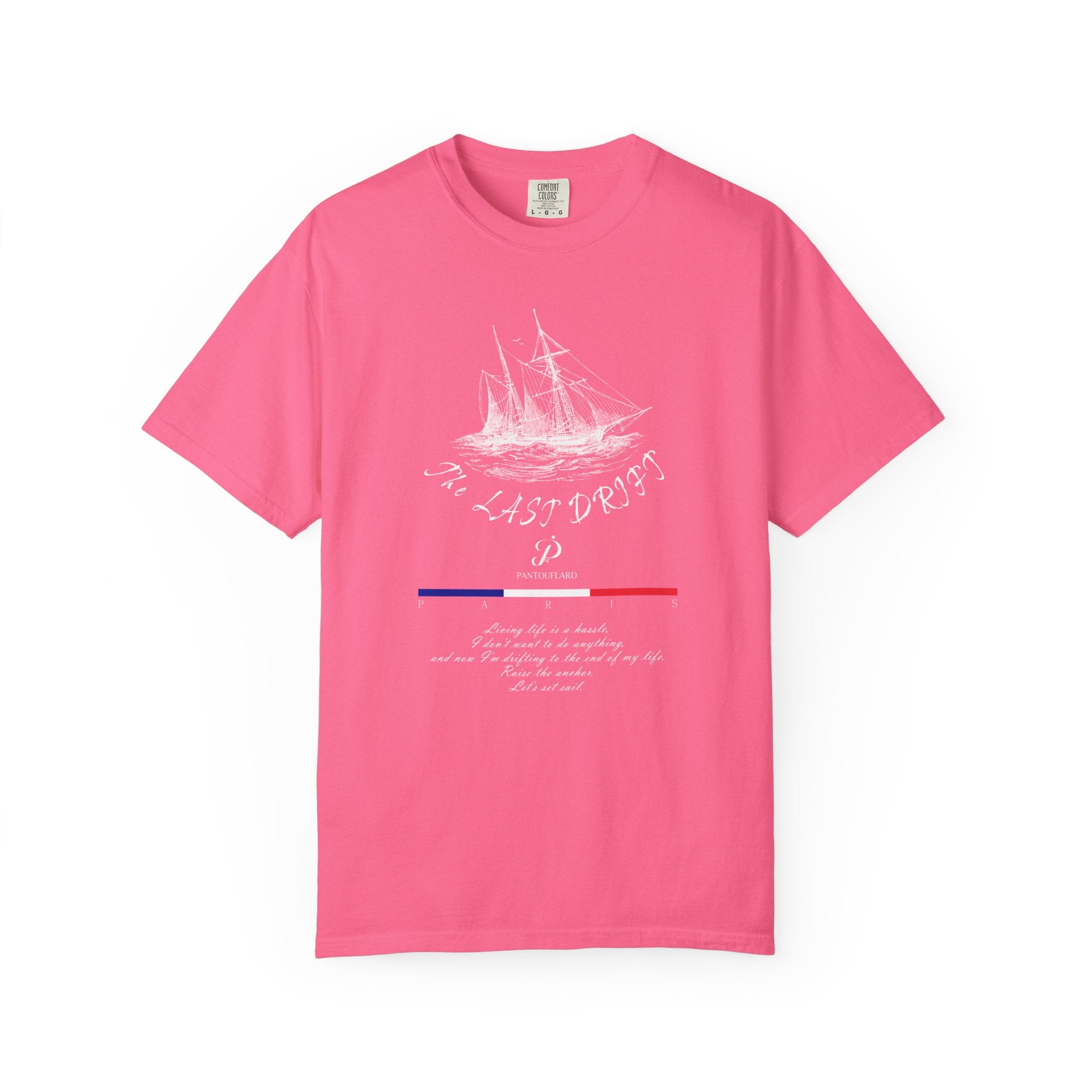 Unisex Navy Blue Nautical Ship The Last Drift 100% Cotton T-shirt