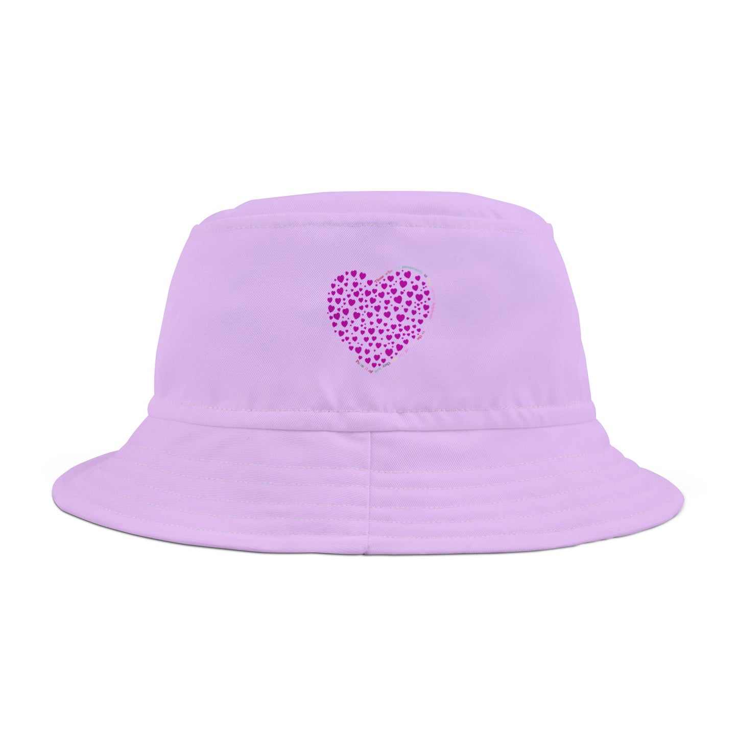 Pink Heart Design Bucket Hat