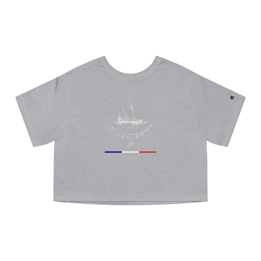 Old Money Nautical Champion Cropped Tee - The Last Drift II (Paris Aesthetic Heritage Shirt)