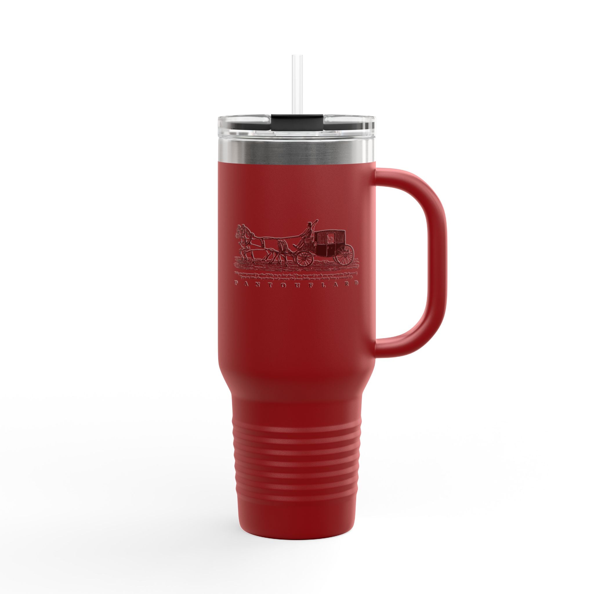 Olive Green Vintage Carriage Quote 40oz Stainless Steel Insulated Travel Mug