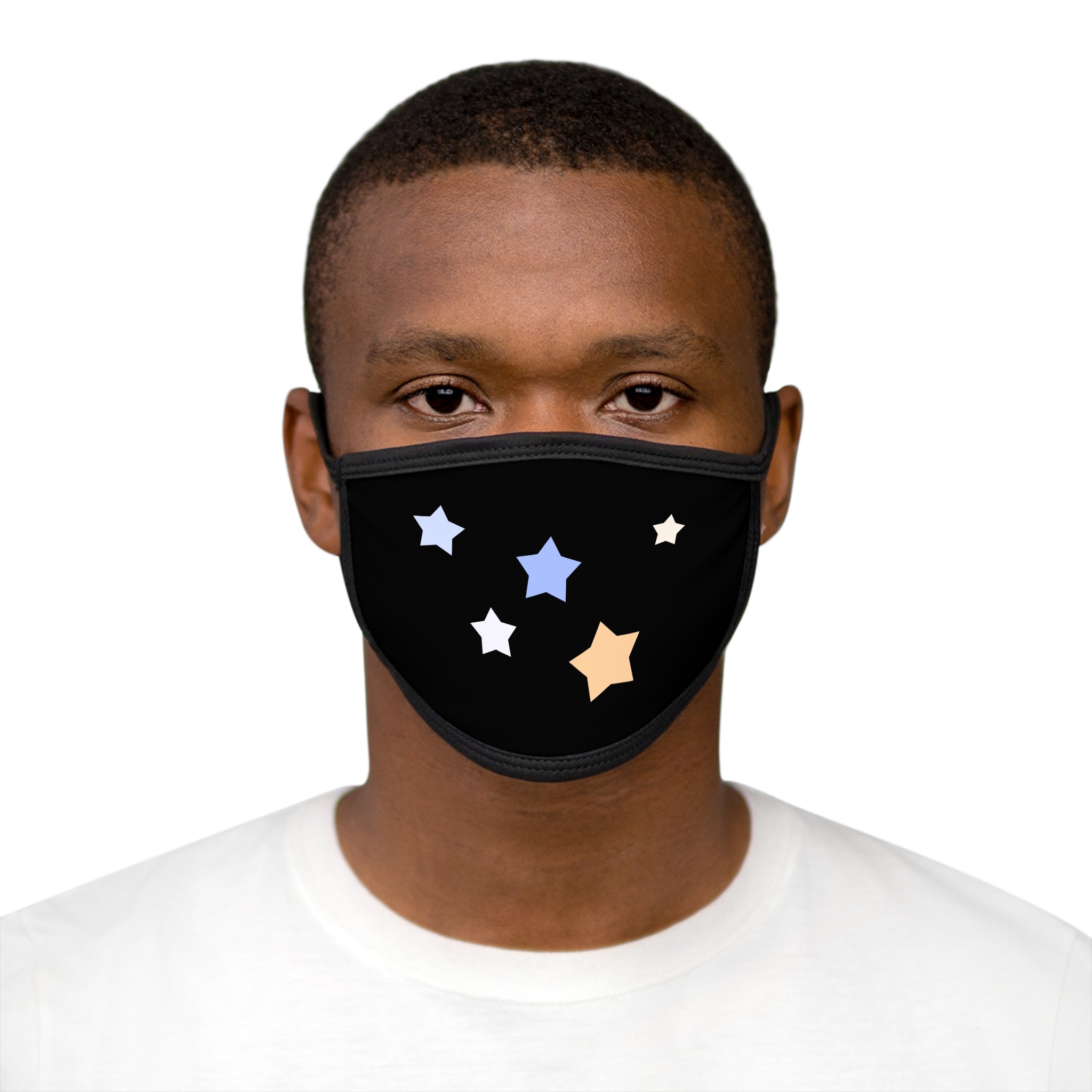 Cassiopeia Star Print Mixed-Fabric Face Mask