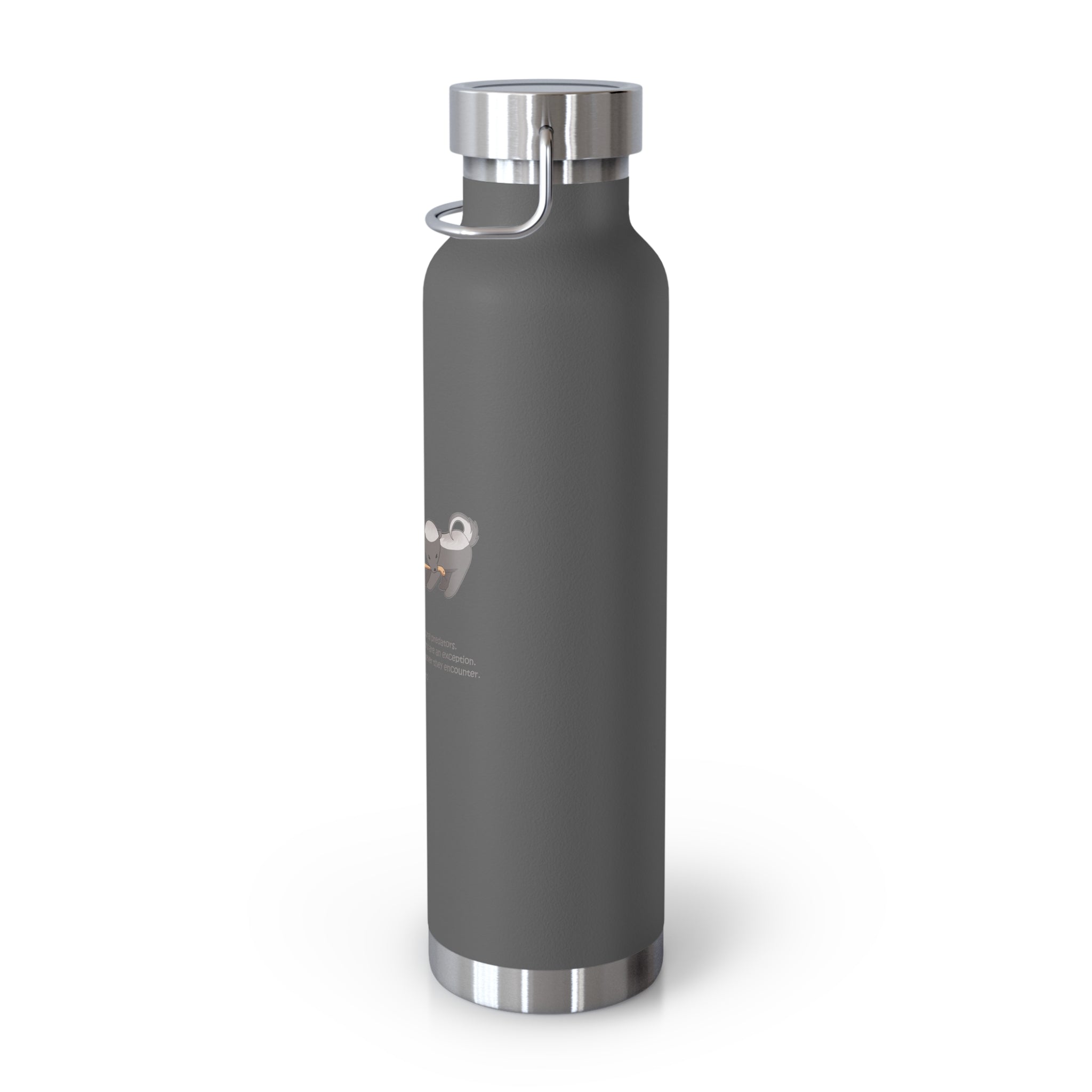 Black Fierce Honey Badgers Quote 22oz Copper Vacuum Insulated Bottle