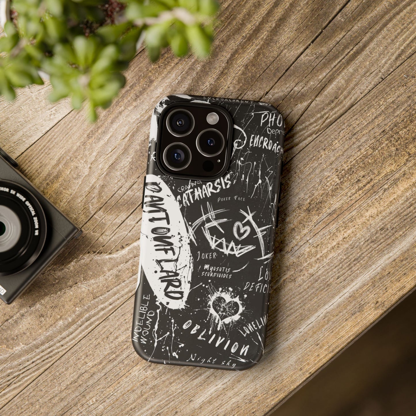 Fundas resistentes: funda atrevida para iPhone, Galaxy, Google Pixel, diseño de grafiti negro, estética urbana, regalo para amantes del arte, accesorios de teléfono modernos, estilo callejero