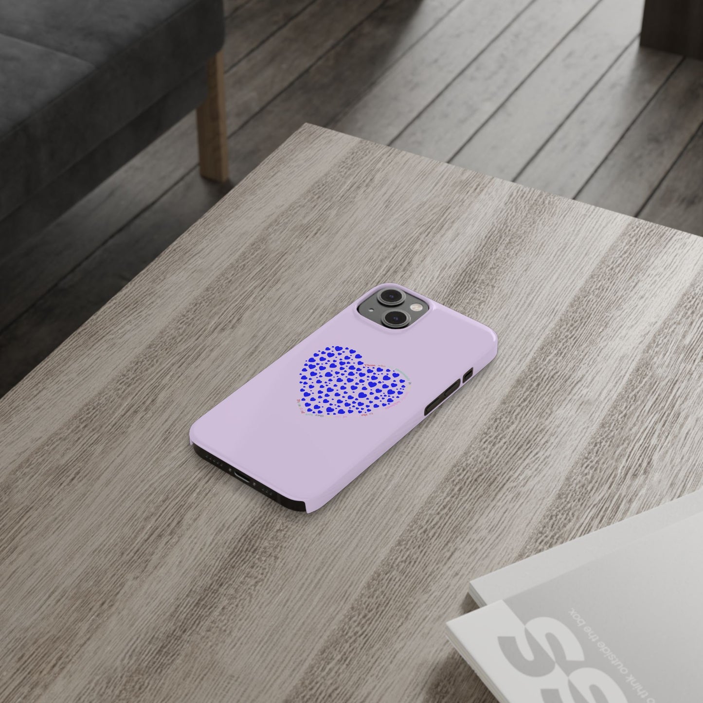 Funda delgada para iPhone Blue Heart