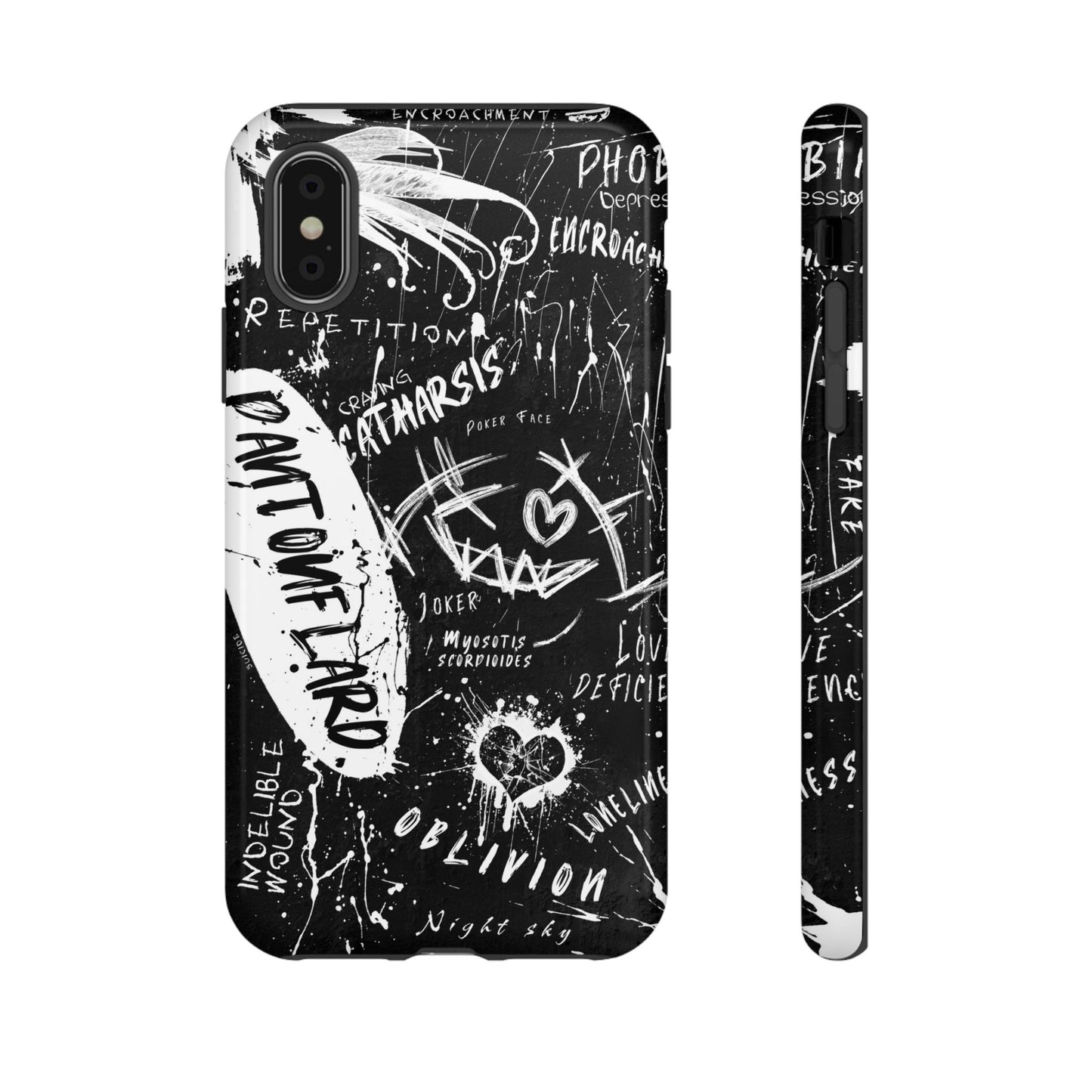 Fundas resistentes: funda atrevida para iPhone, Galaxy, Google Pixel, diseño de grafiti negro, estética urbana, regalo para amantes del arte, accesorios de teléfono modernos, estilo callejero