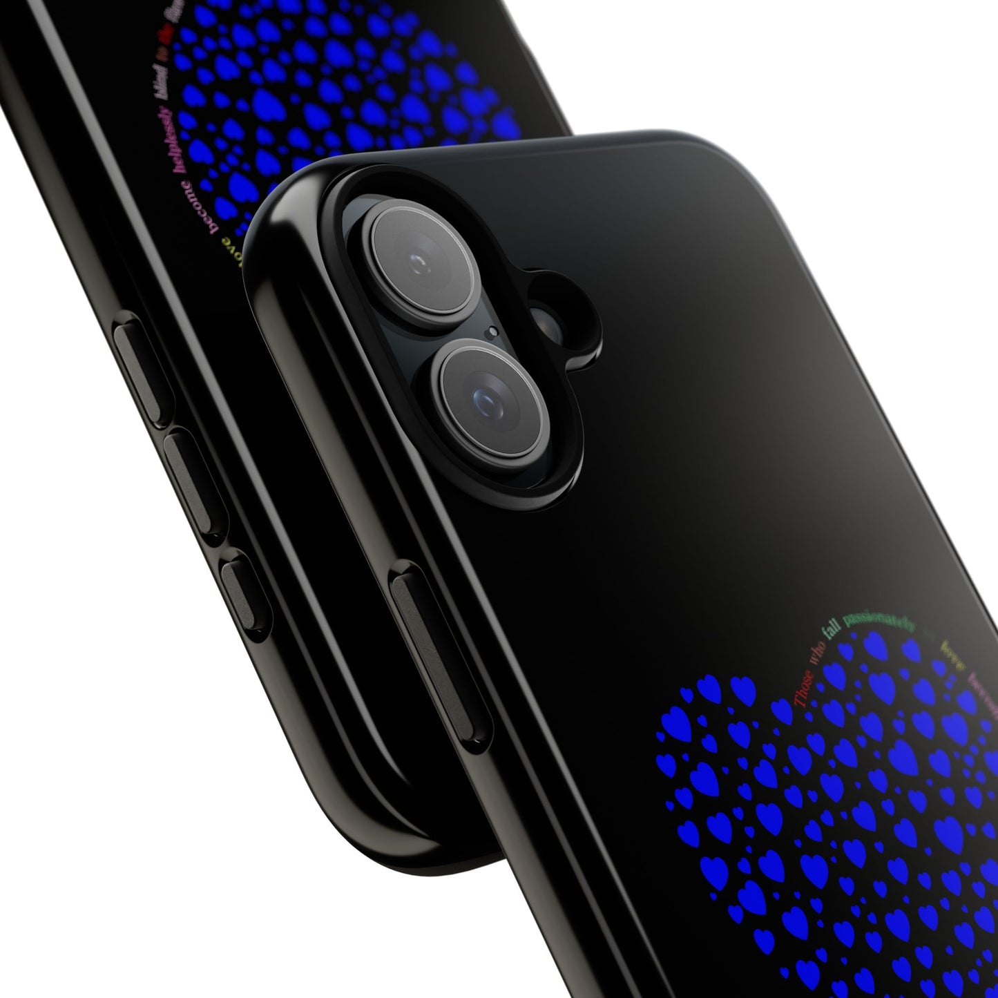 Fundas de corazón azul para teléfonos iPhone, Galaxy, Google Pixel (54 tipos)