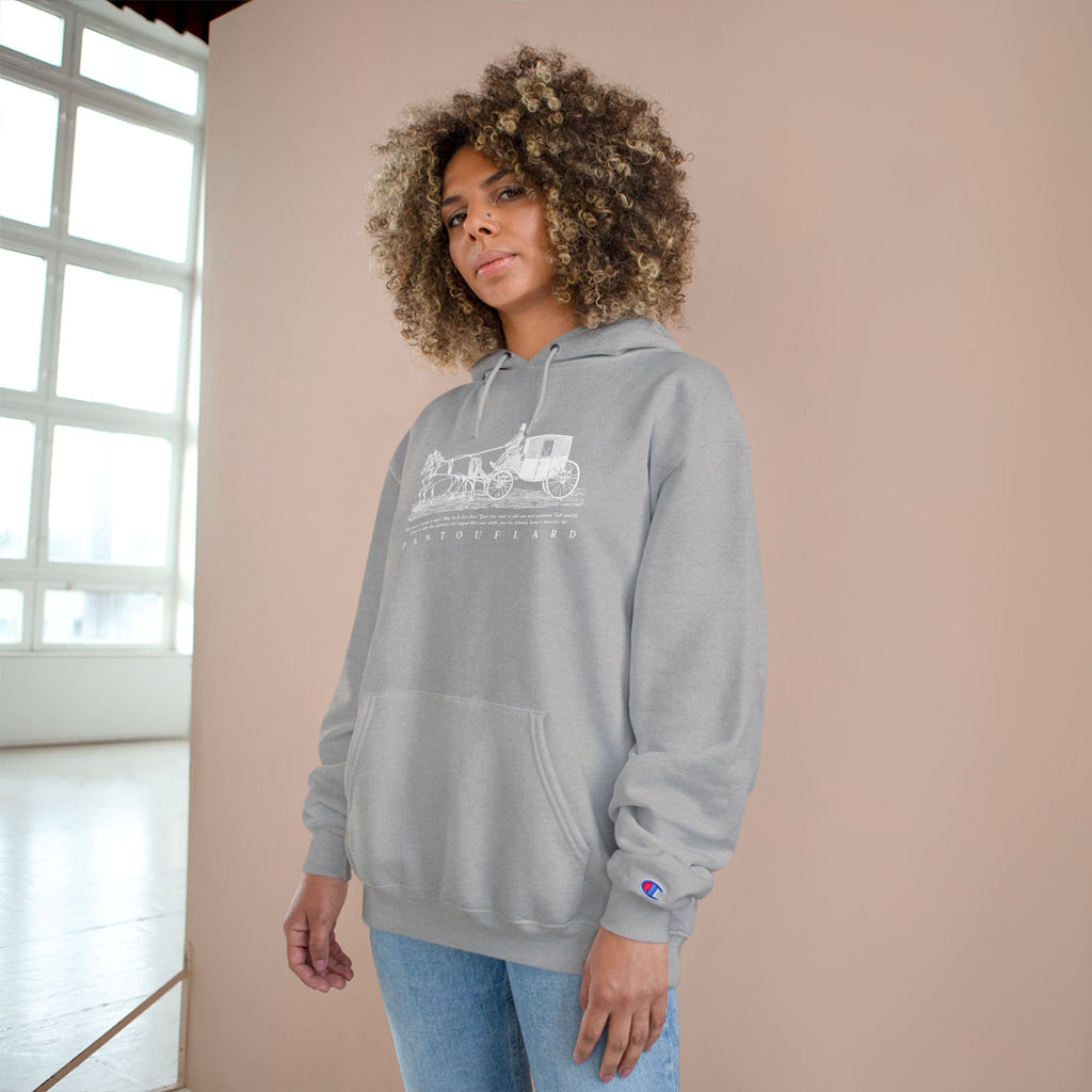 Old Money Equestrian Heritage Hoodie - The Timeless Carriage II (Champion Authentic Eco-Fleece)