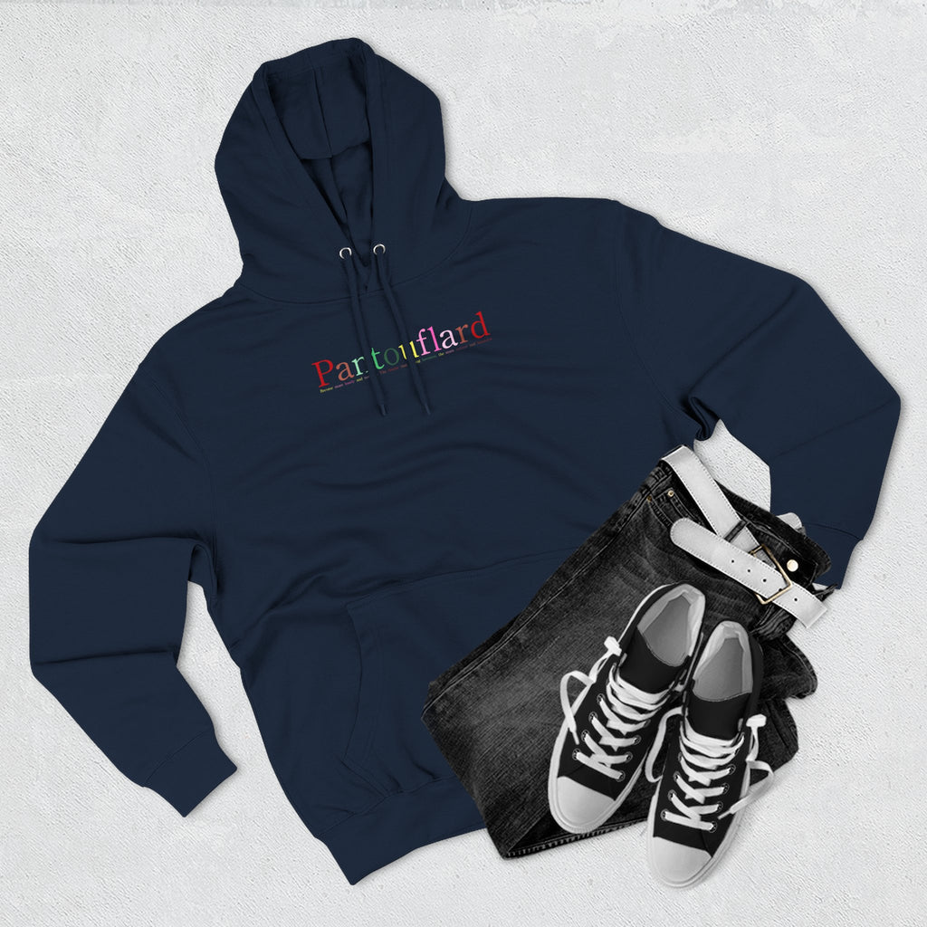 Old Money Aesthetic Premium Hoodie - Pantouflard Colorful Logo (Lane Seven 3-End Fleece)