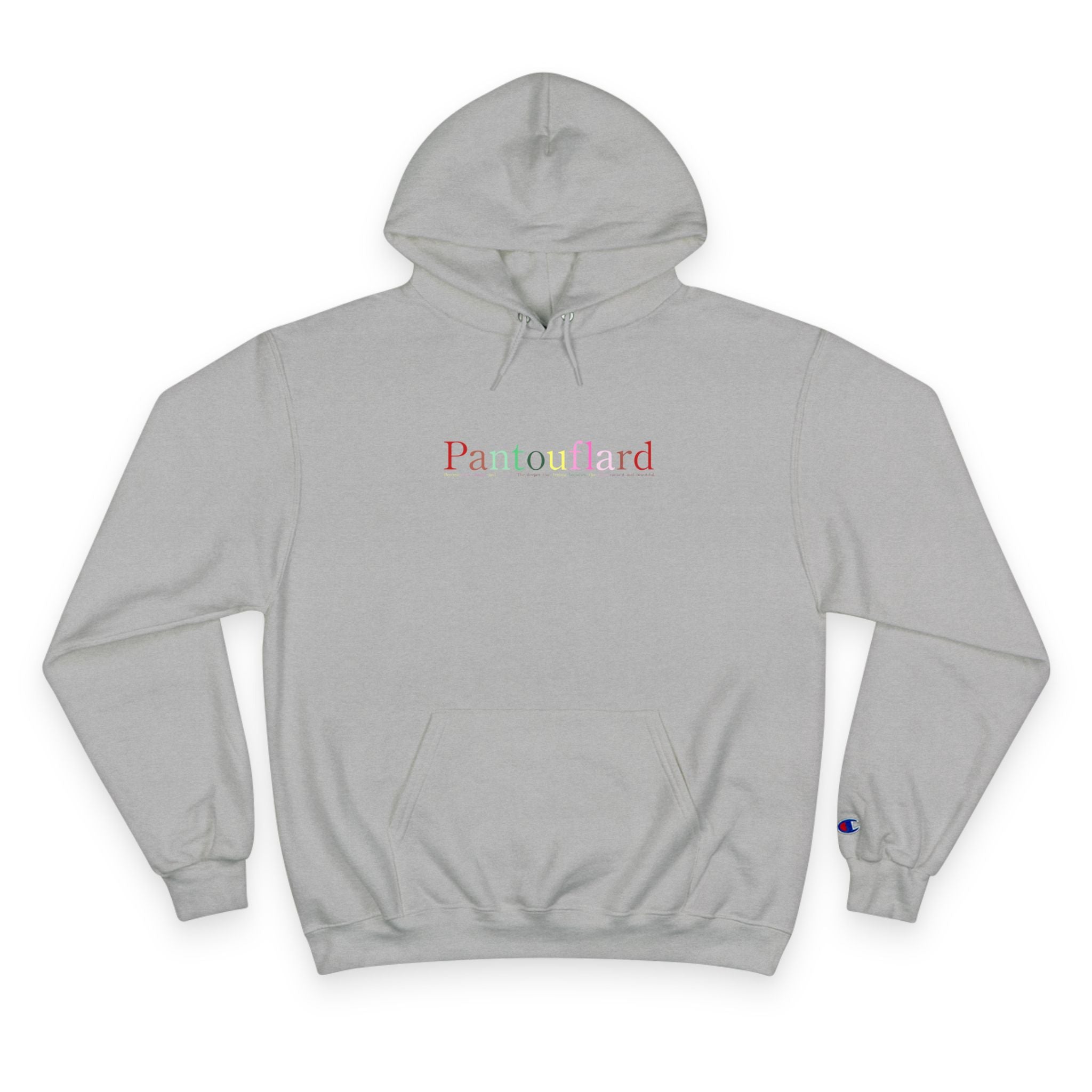Old Money Aesthetic Champion Hoodie - Pantouflard Pastel Logo (Premium Powerblend Fleece)