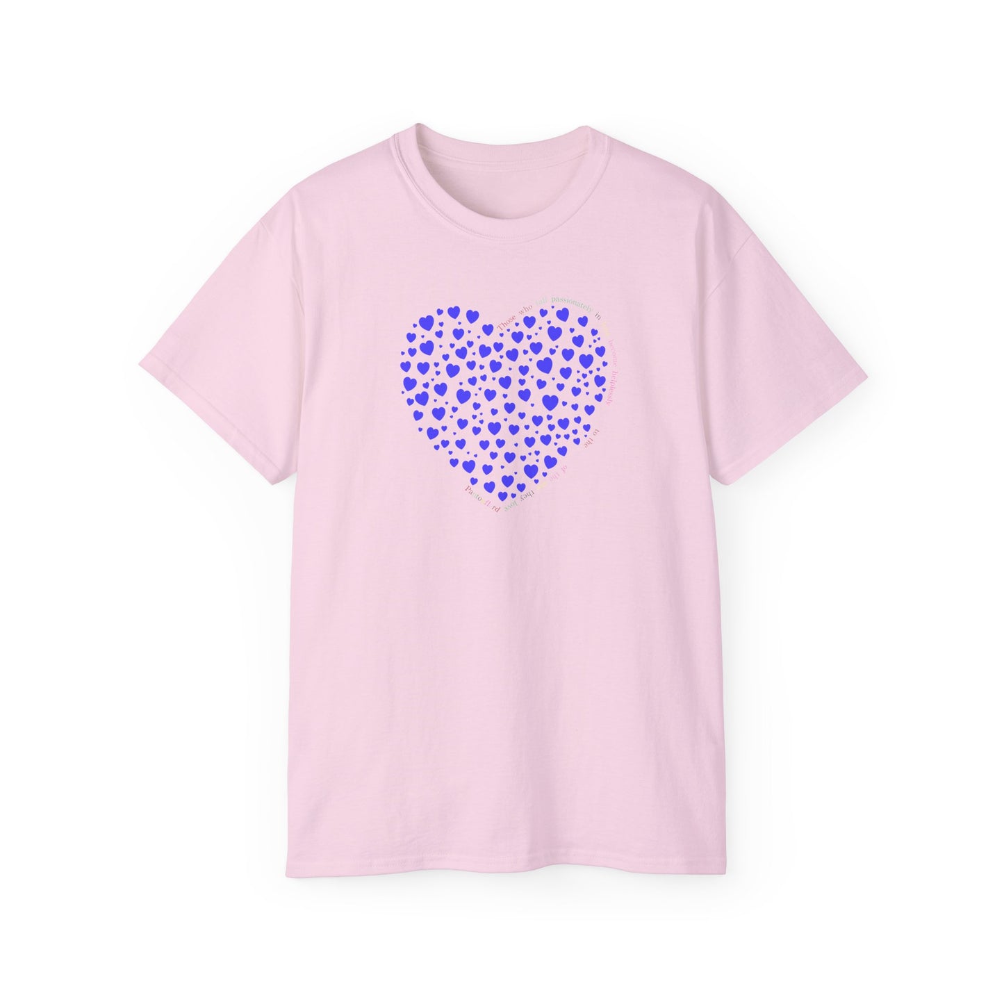 Blue Heart Unisex short sleeved T-shirt