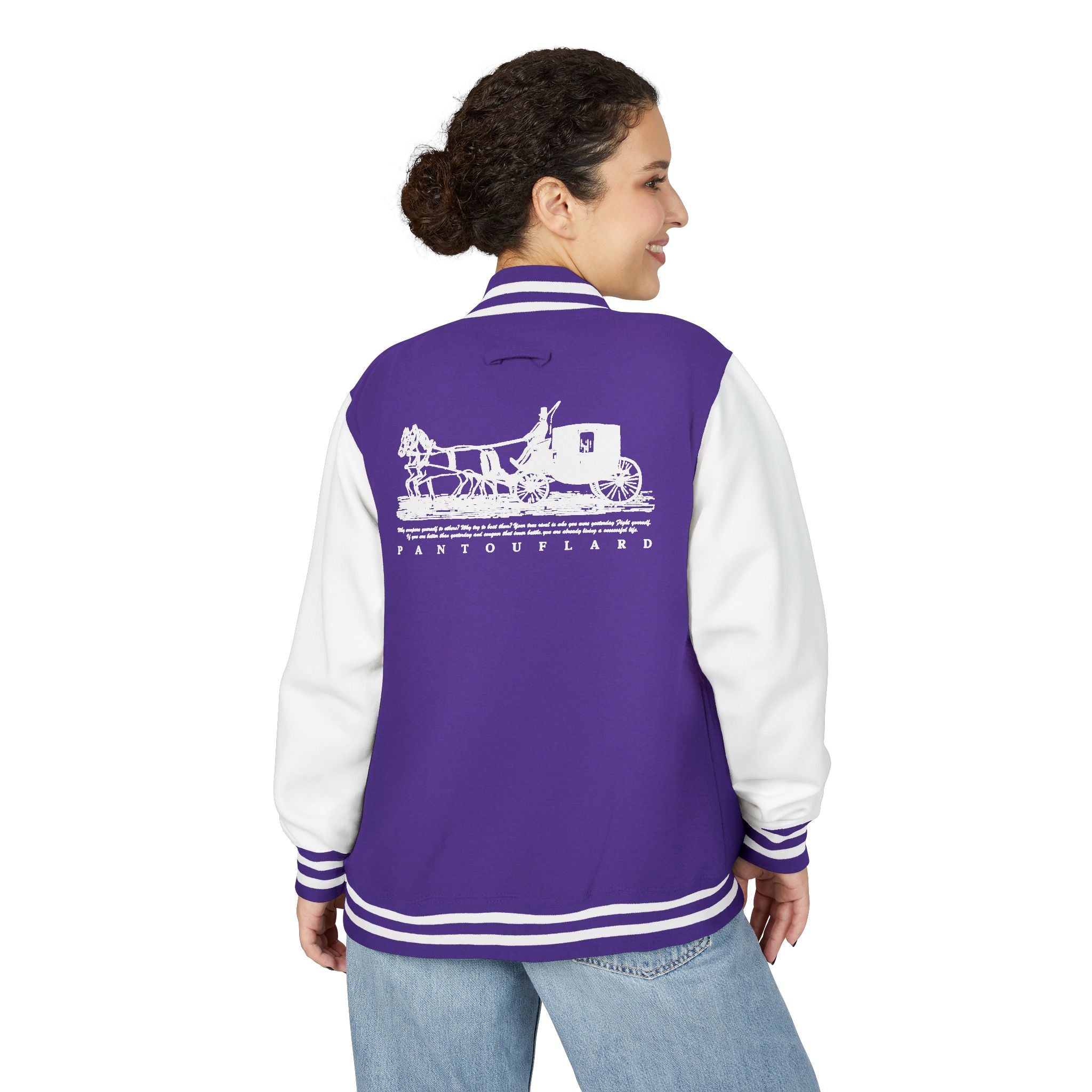 Unisex Navy Pantouflard Carriage Cotton Blend Jacket