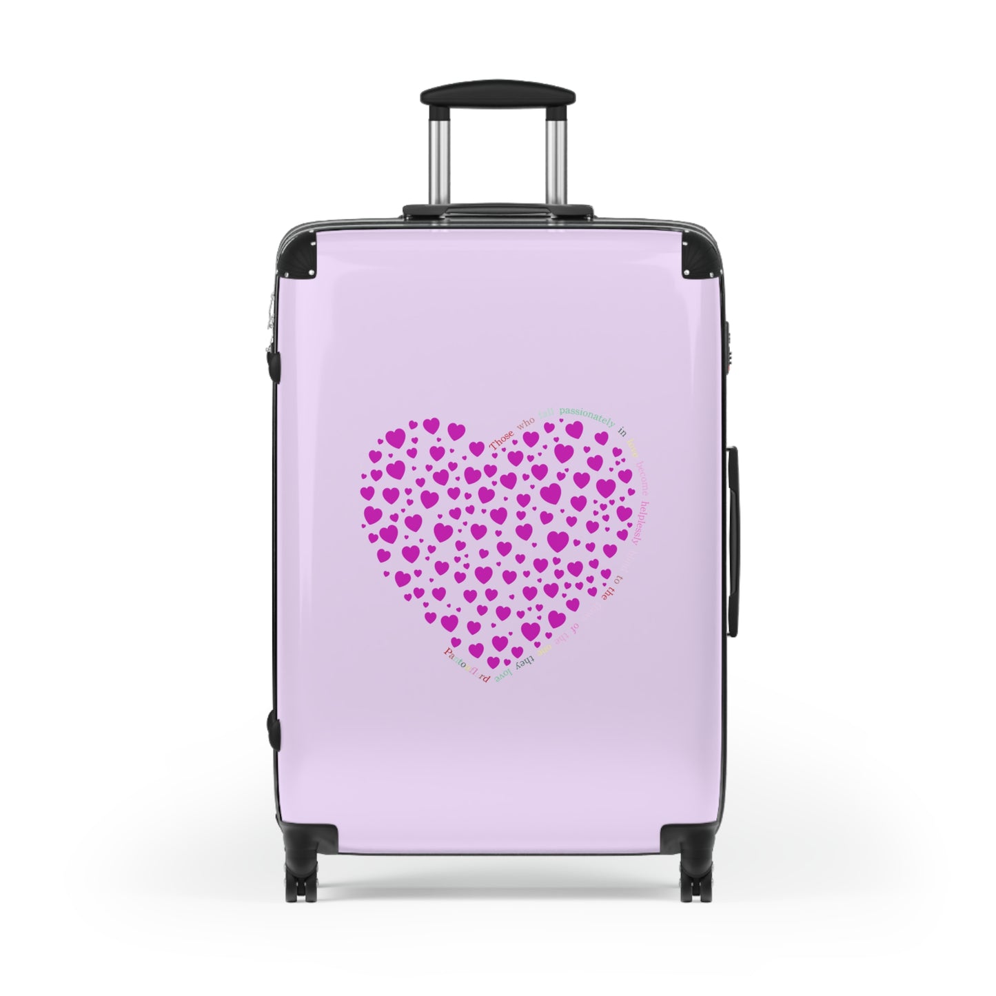 Travel carrier, Travel Suitcases Pink Heart Design