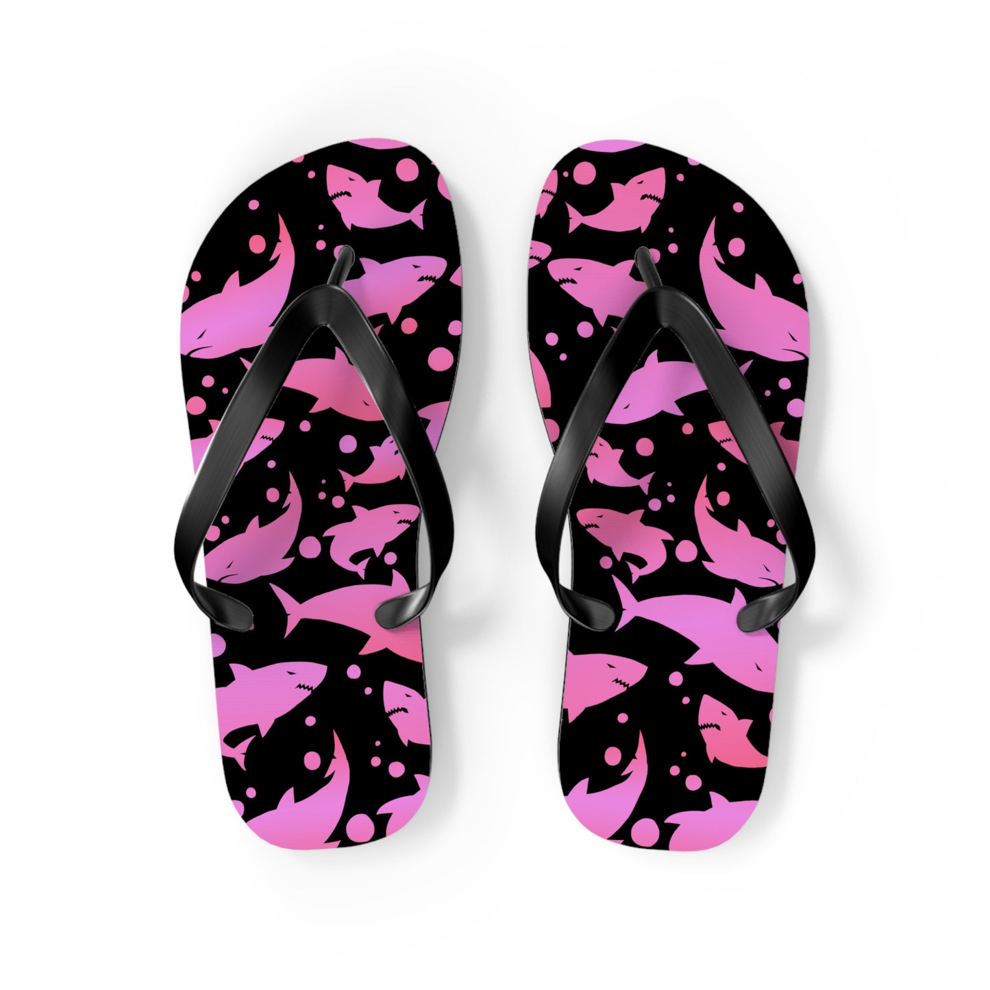 Pink Shark Flip Flops