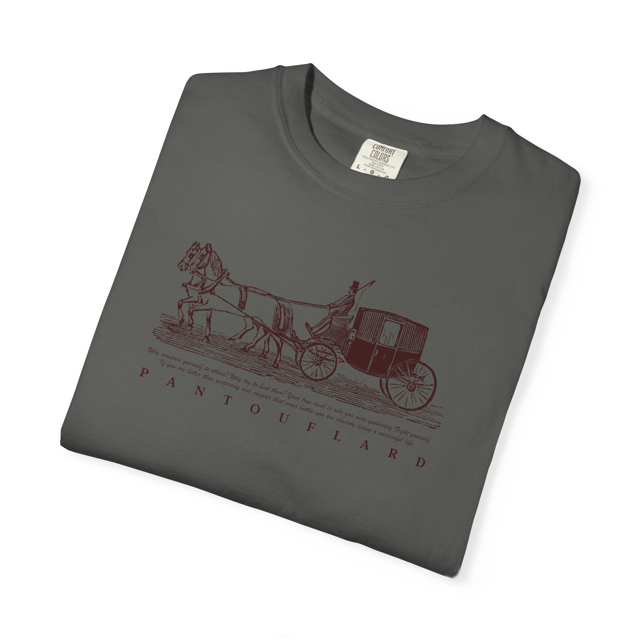 Unisex Burnt Orange Vintage Horse Carriage 100% Cotton T-shirt