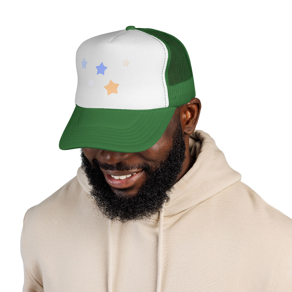 Unisex Cassiopeia Star Print Polyester Trucker Cap