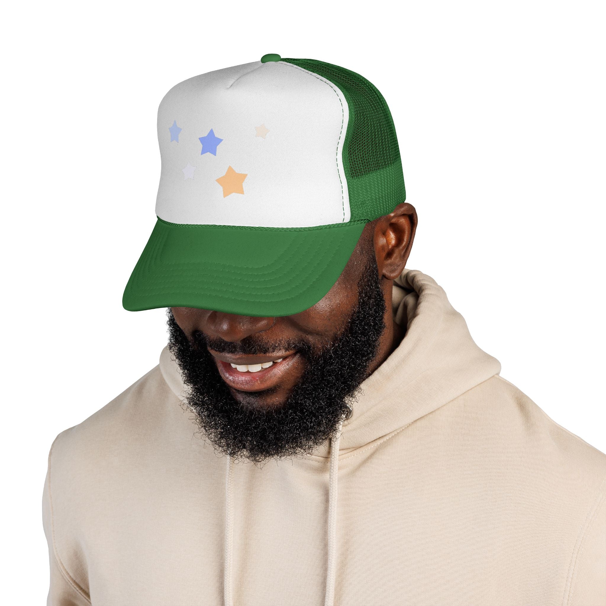 Unisex Cassiopeia Star Print Polyester Trucker Cap
