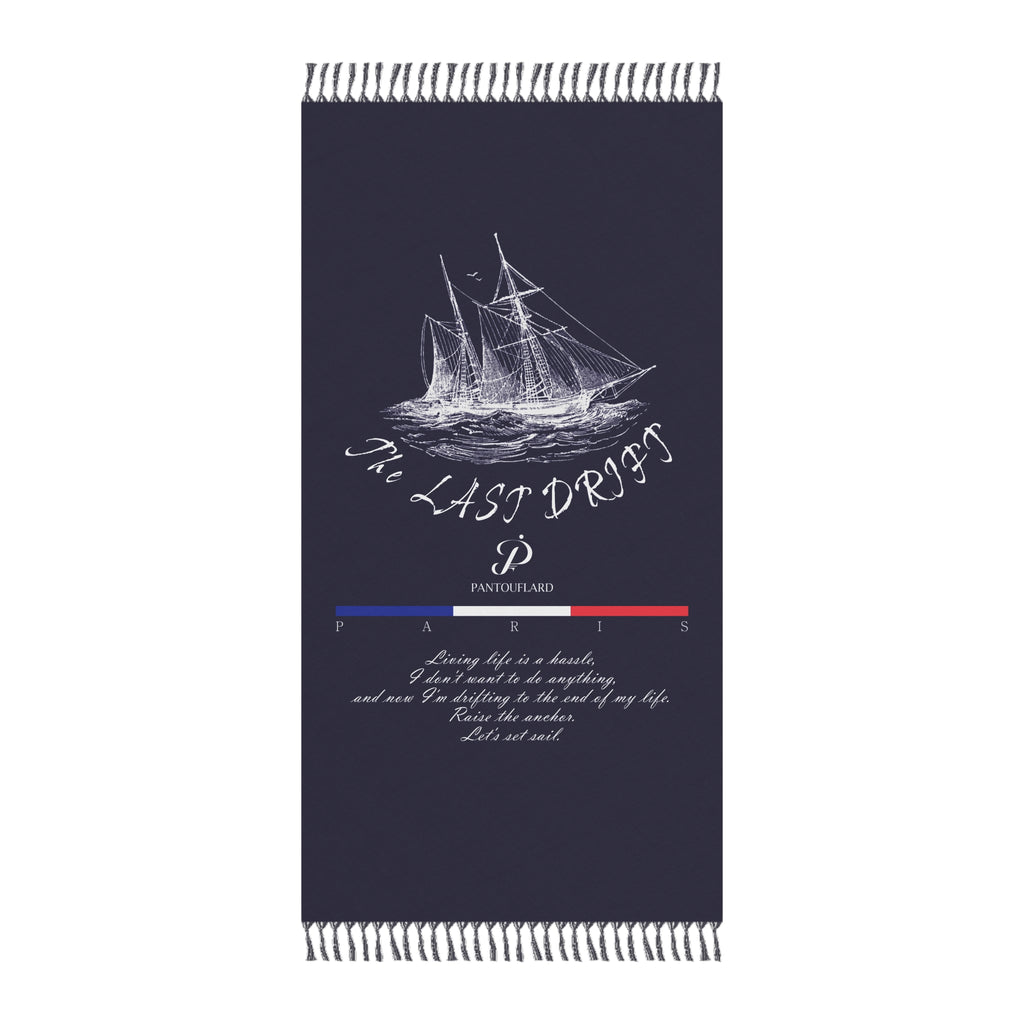 Navy Blue Pantouflard The Last Drift Ship 100% Polyester Boho Beach Cloth