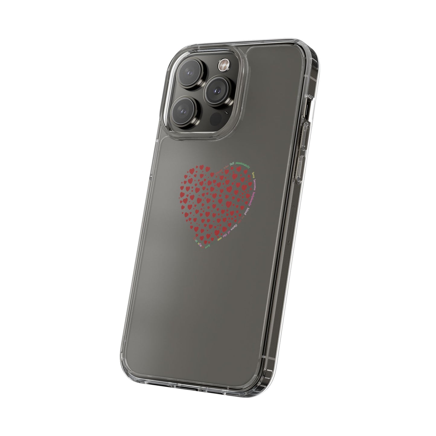 Red Heart Clear Phone Case