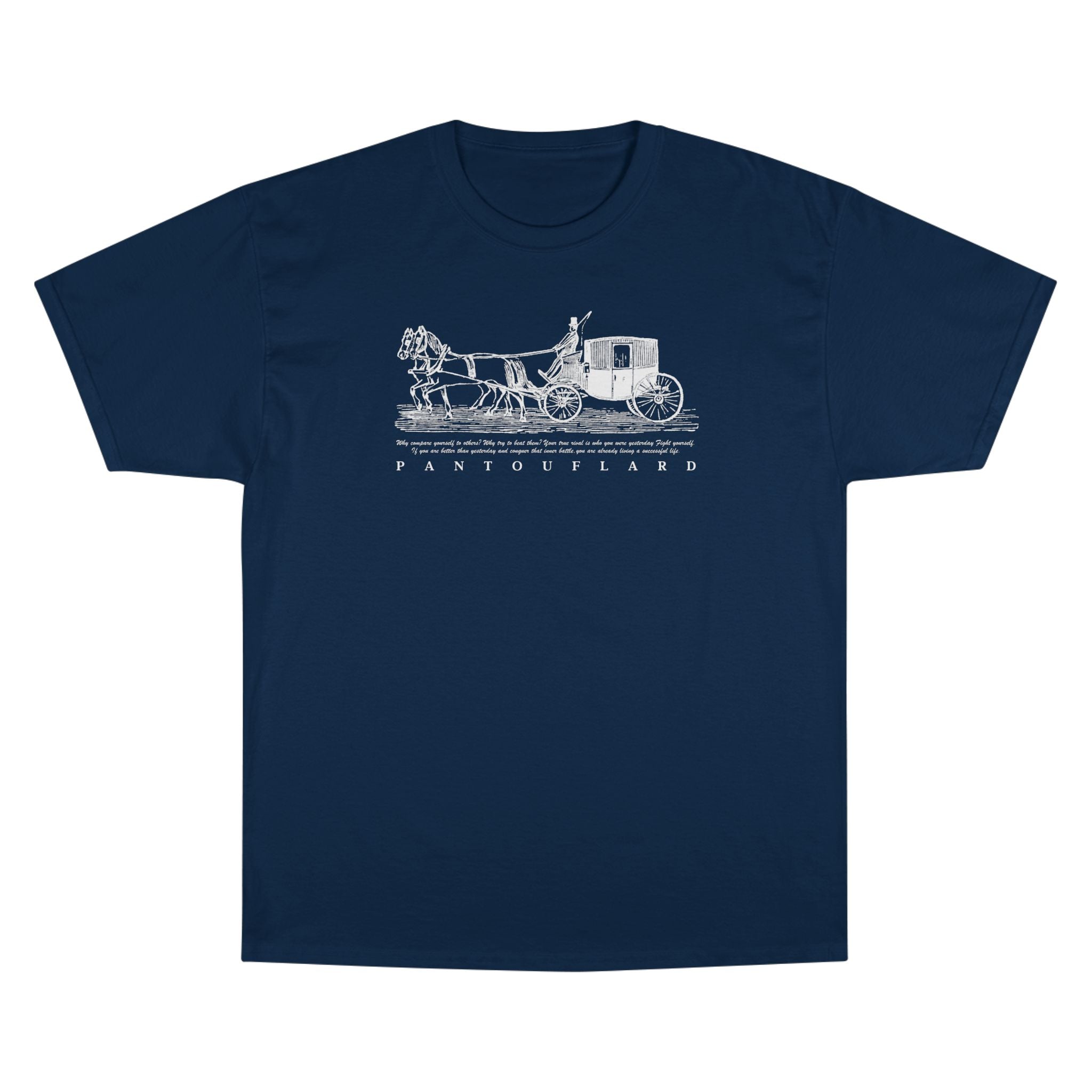 Unisex Charcoal Champion Vintage Carriage 100% Cotton T-Shirt
