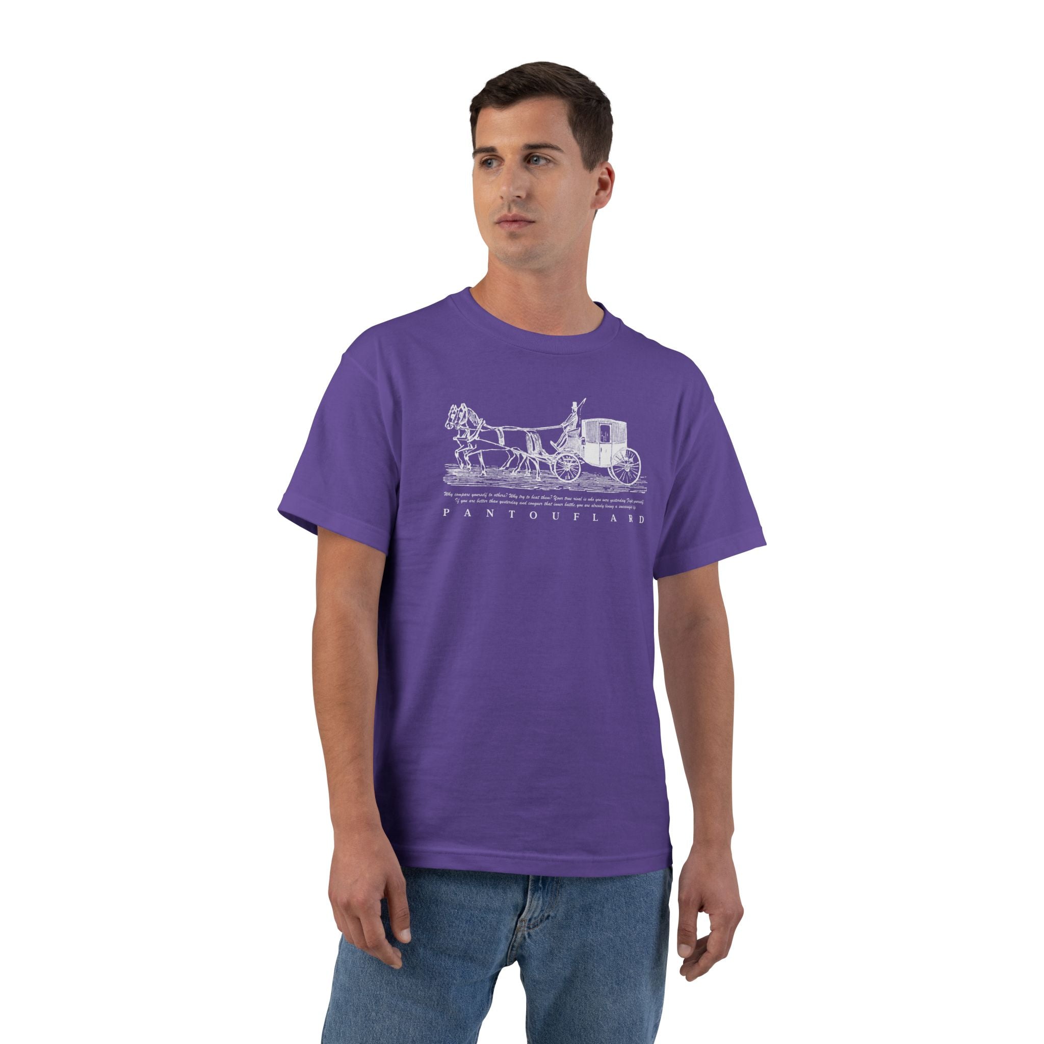 Unisex Navy Hanes Vintage Carriage Graphic 100% Cotton T-Shirt