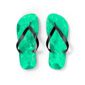 Unisex Vibrant Turquoise Green Sunlit Water Surface Fish Silhouette EVA Polyester Flip Flops