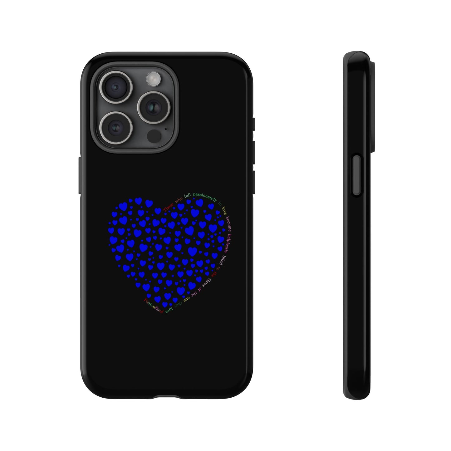 Fundas de corazón azul para teléfonos iPhone, Galaxy, Google Pixel (54 tipos)