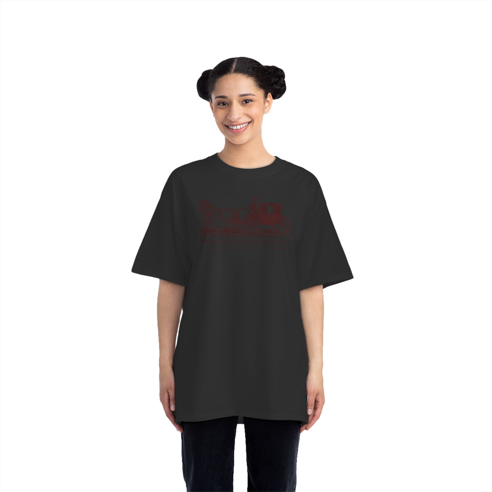 Unisex Burnt Orange Vintage Carriage Graphic 100% Cotton T-Shirt