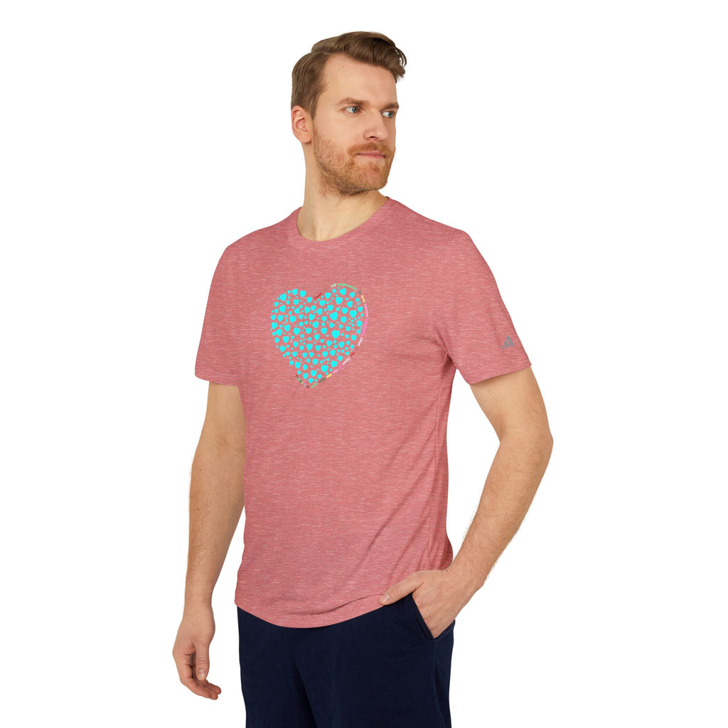 Adidas® 男女通用薄荷心形运动T恤