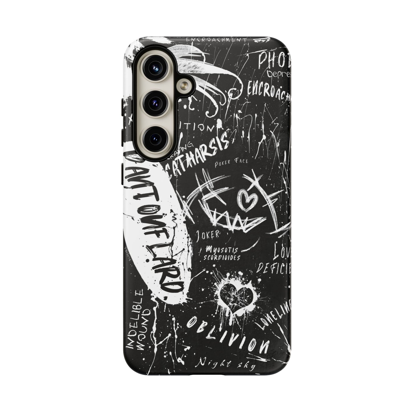 Fundas resistentes: funda atrevida para iPhone, Galaxy, Google Pixel, diseño de grafiti negro, estética urbana, regalo para amantes del arte, accesorios de teléfono modernos, estilo callejero