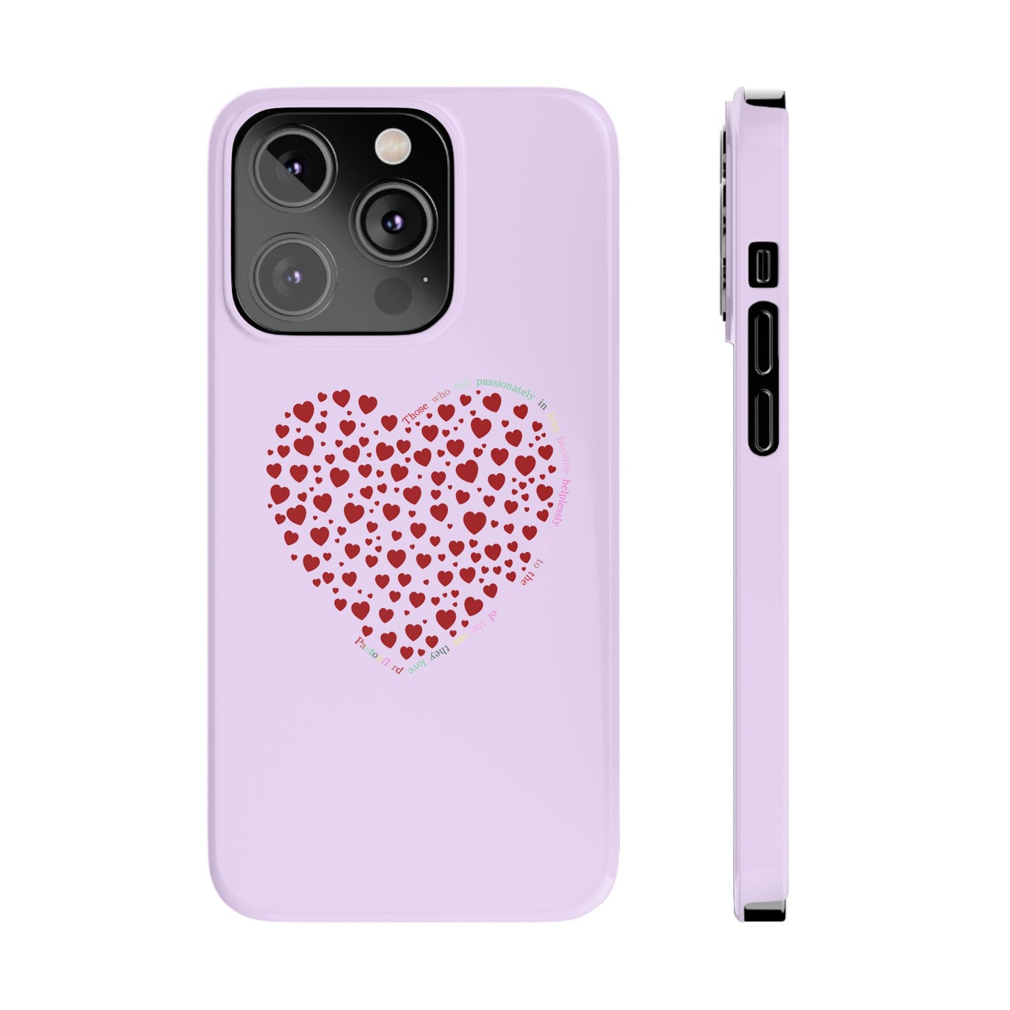Funda delgada Red Heart para iPhone