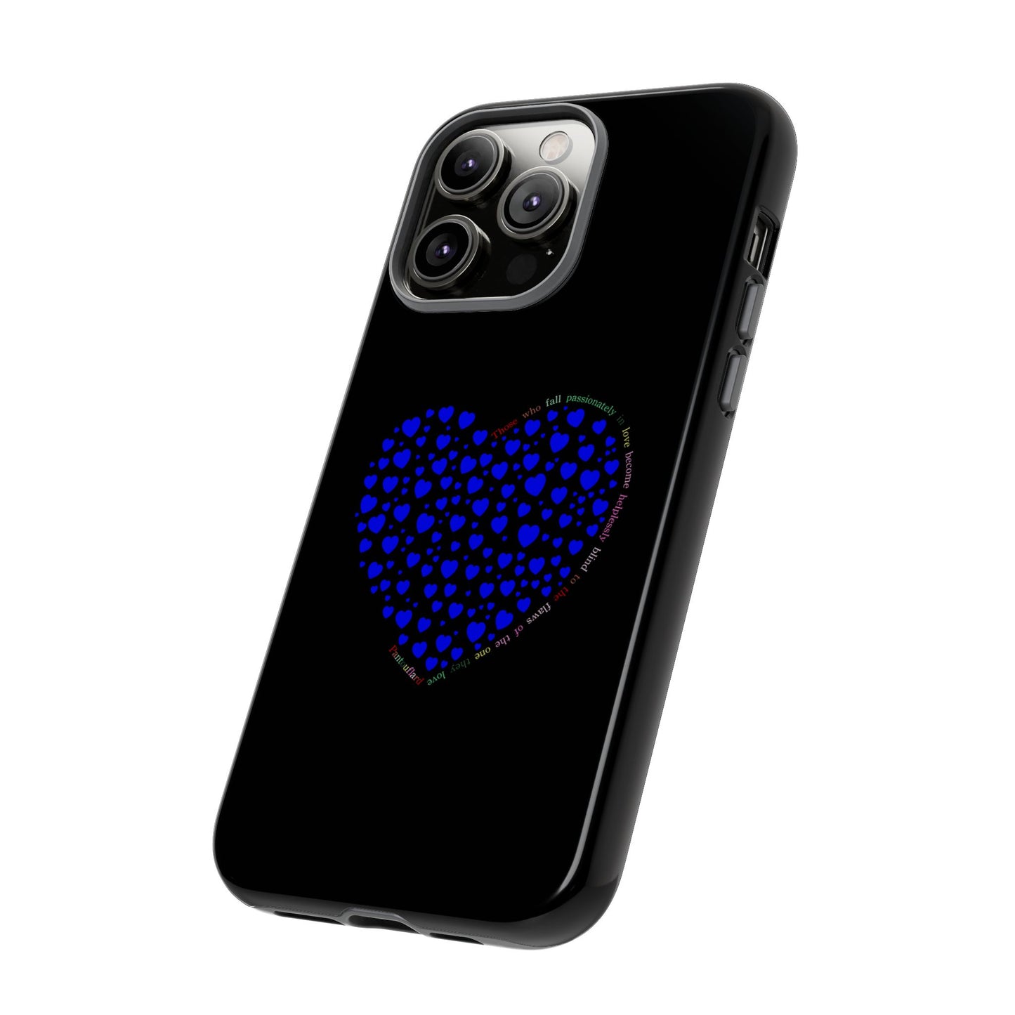Fundas de corazón azul para teléfonos iPhone, Galaxy, Google Pixel (54 tipos)