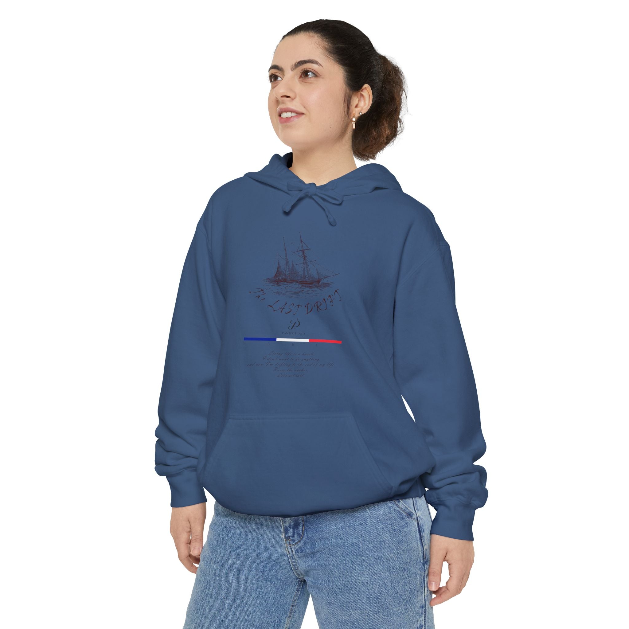 Old Money Nautical Heritage Hoodie - The Last Drift I (9.5oz Garment-Dyed Fleece)