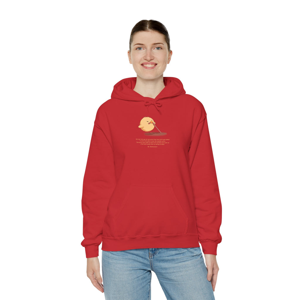 Kitsch Kawaii Chick & Worm Graphic Hoodie - The Quiet Victory (Aesthetic Streetwear Fleece)