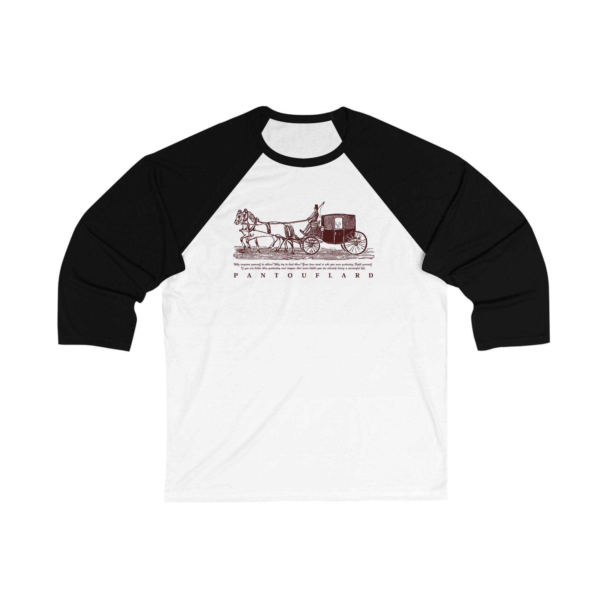 Unisex White Pantouflard Carriage Cotton Blend Baseball Tee