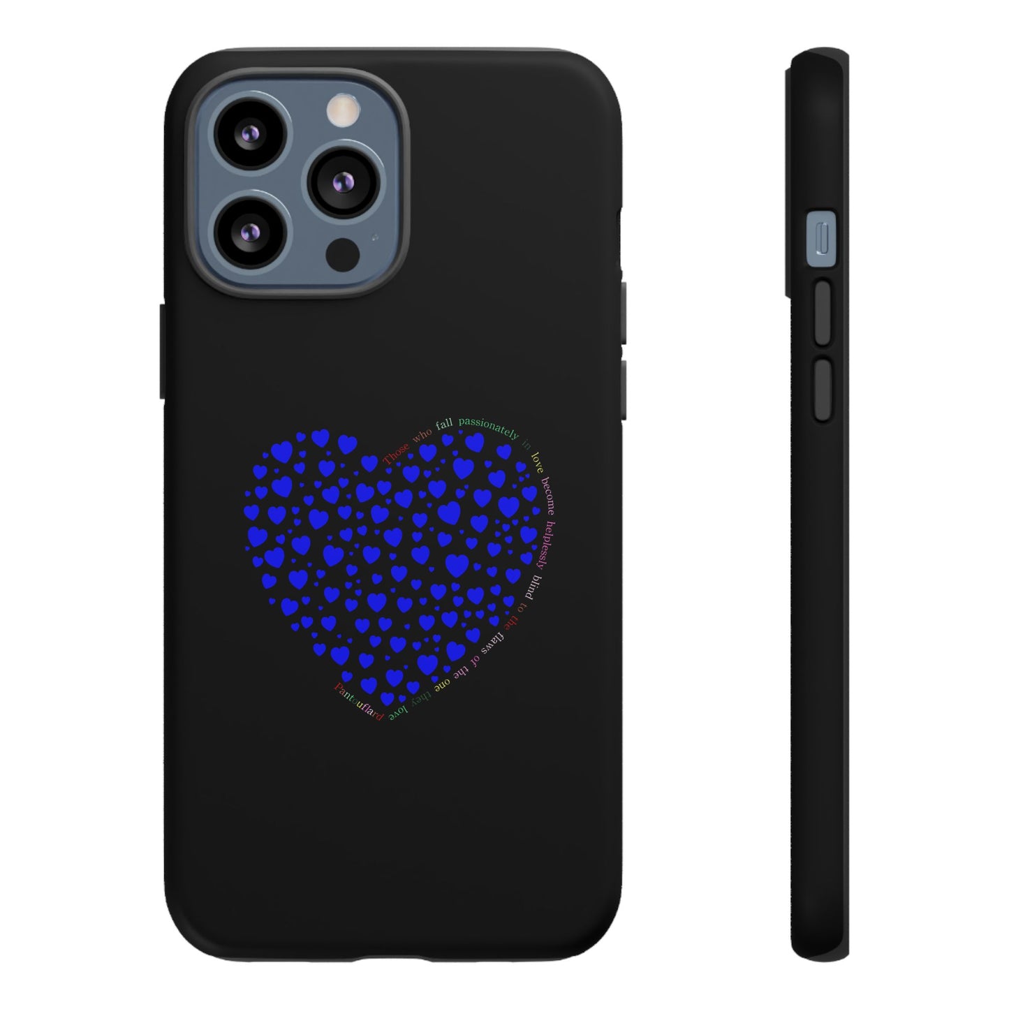 Fundas de corazón azul para teléfonos iPhone, Galaxy, Google Pixel (54 tipos)