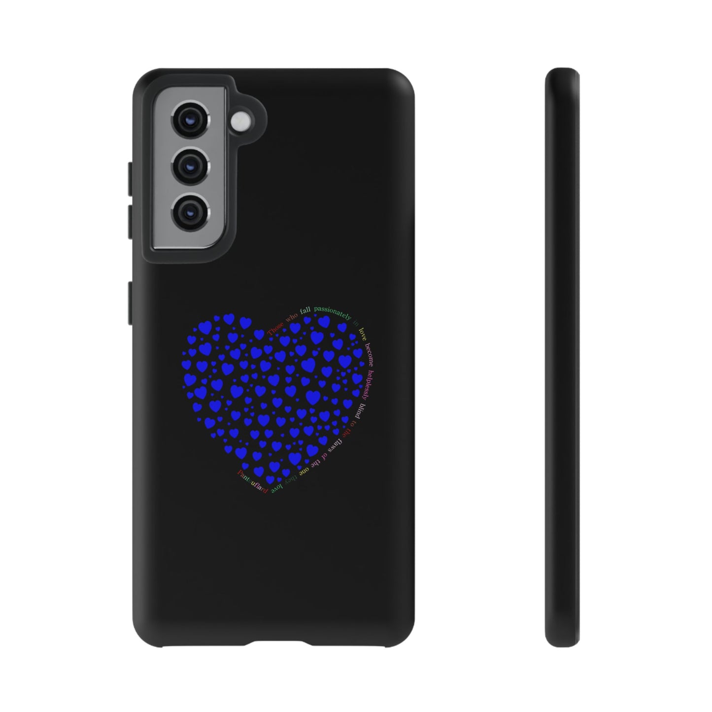 Fundas de corazón azul para teléfonos iPhone, Galaxy, Google Pixel (54 tipos)