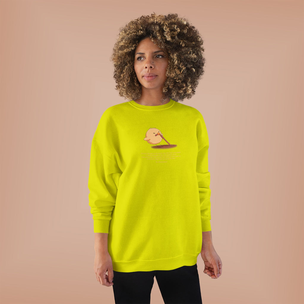 Funny Early Bird Parody Sweatshirt | "The Late Bird Gets The Feast" Sarcastic Quote | Hanes Soft Eco-Fleece Pullover (S-3XL)