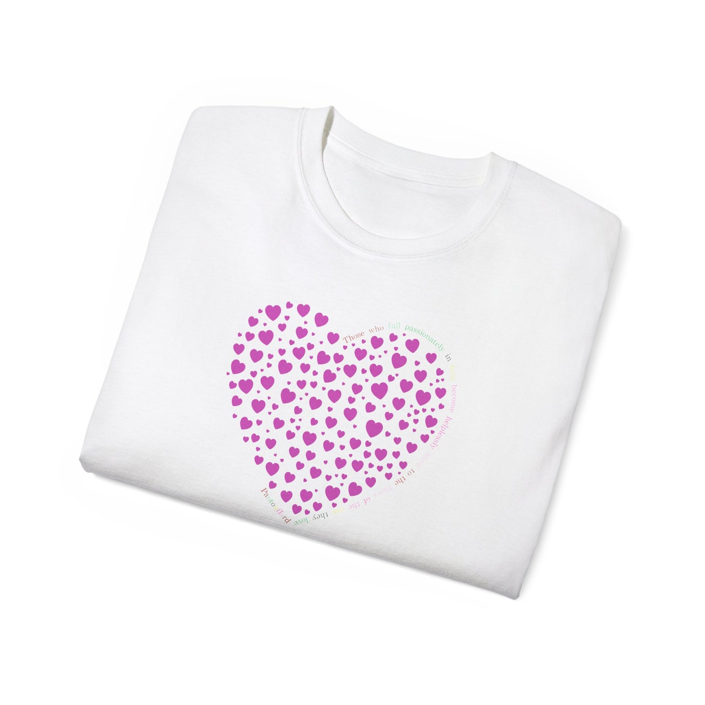 Pink Heart Unisex short sleeved T-shirt