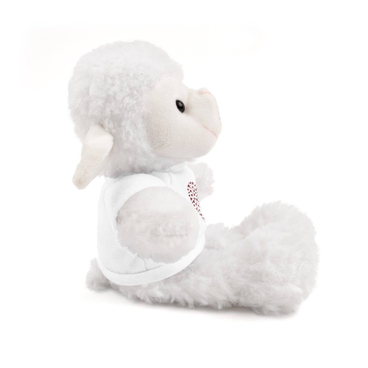 Personalized Stuffed Animal with Red Heart T-Shirt