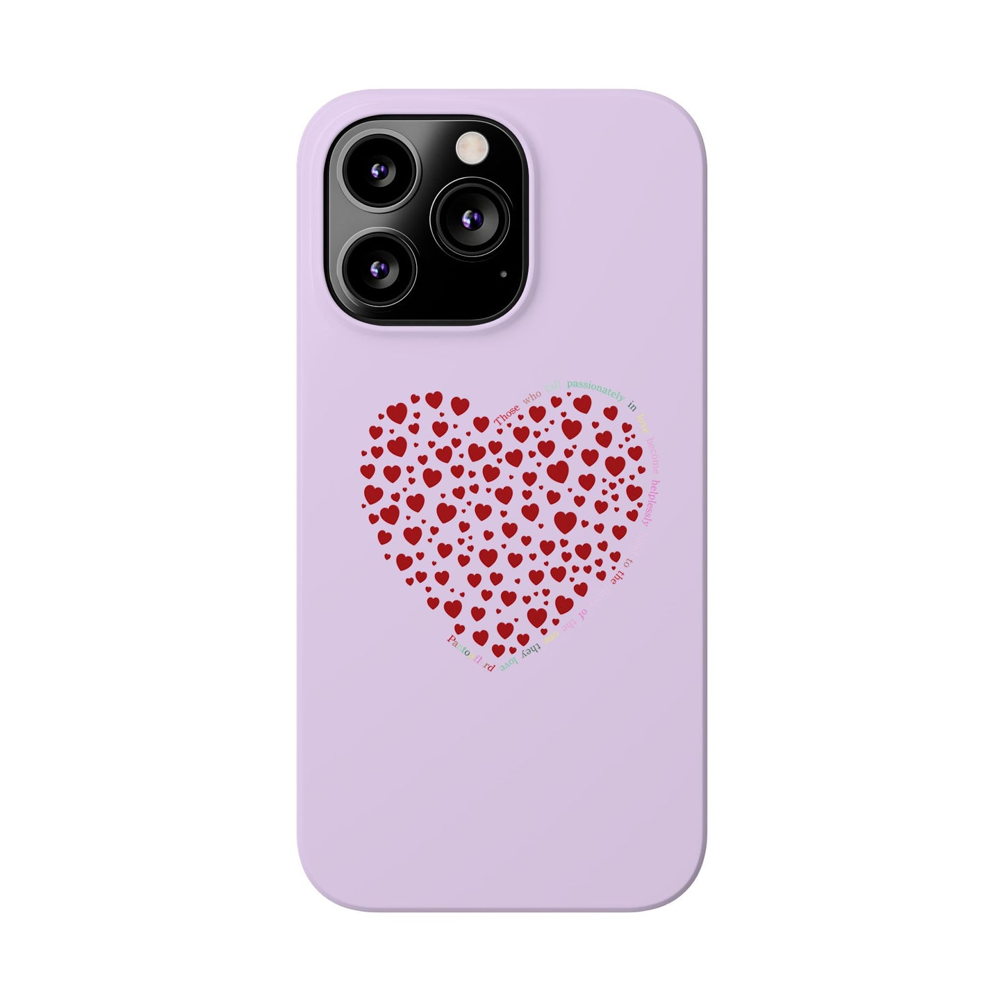 Funda delgada Red Heart para iPhone