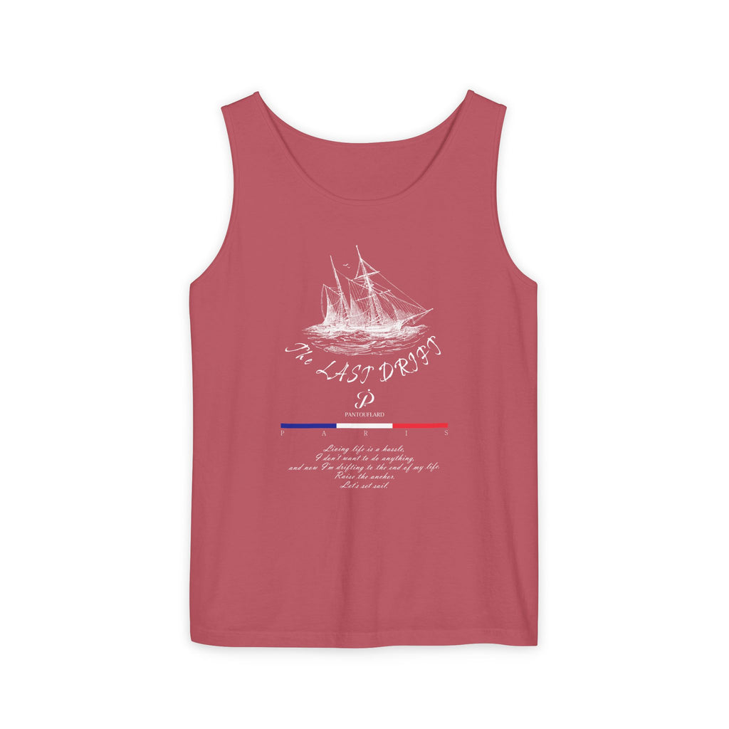 Unisex Black Last Drift Cotton Garment-Dyed Tank Top