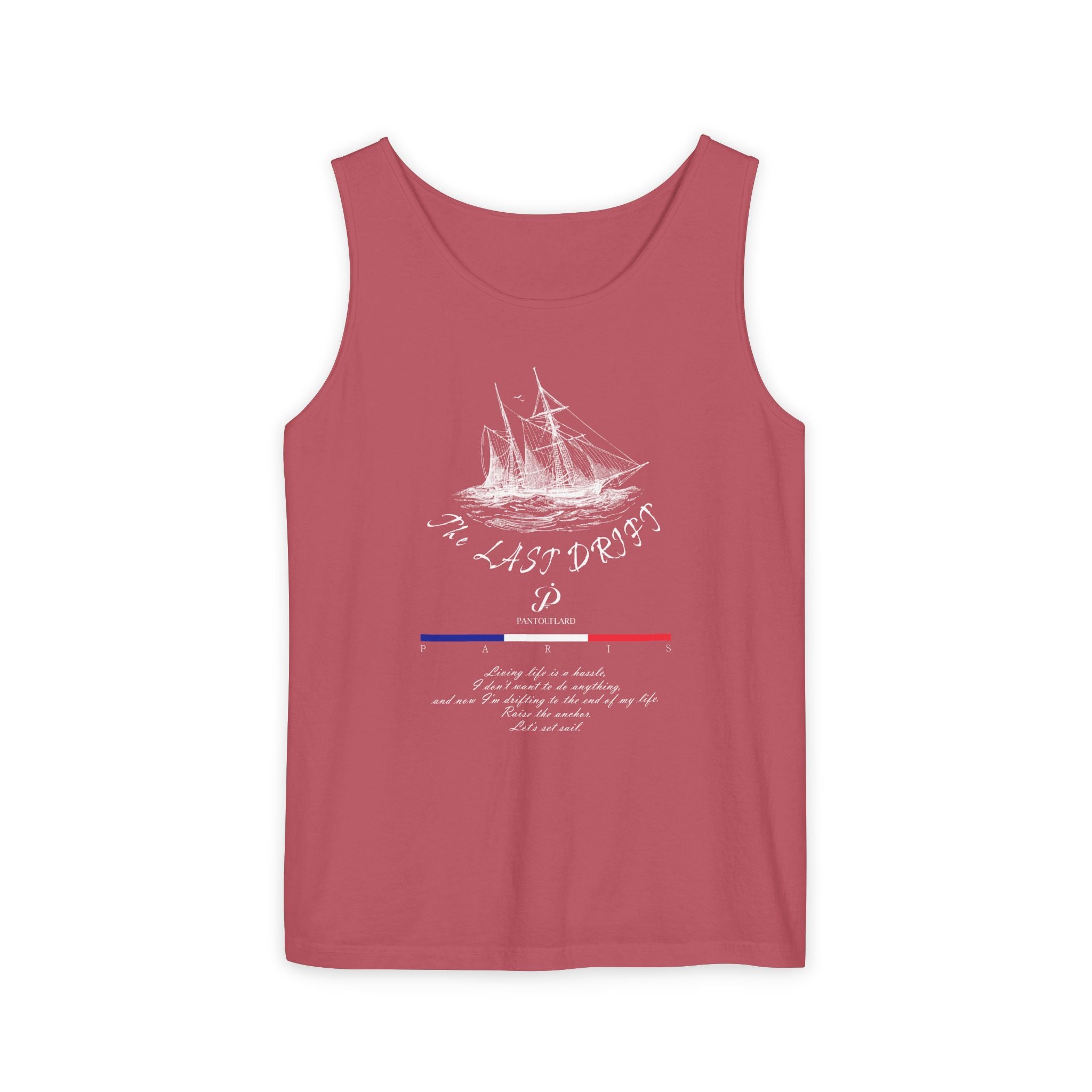 Unisex Black Last Drift Cotton Garment-Dyed Tank Top