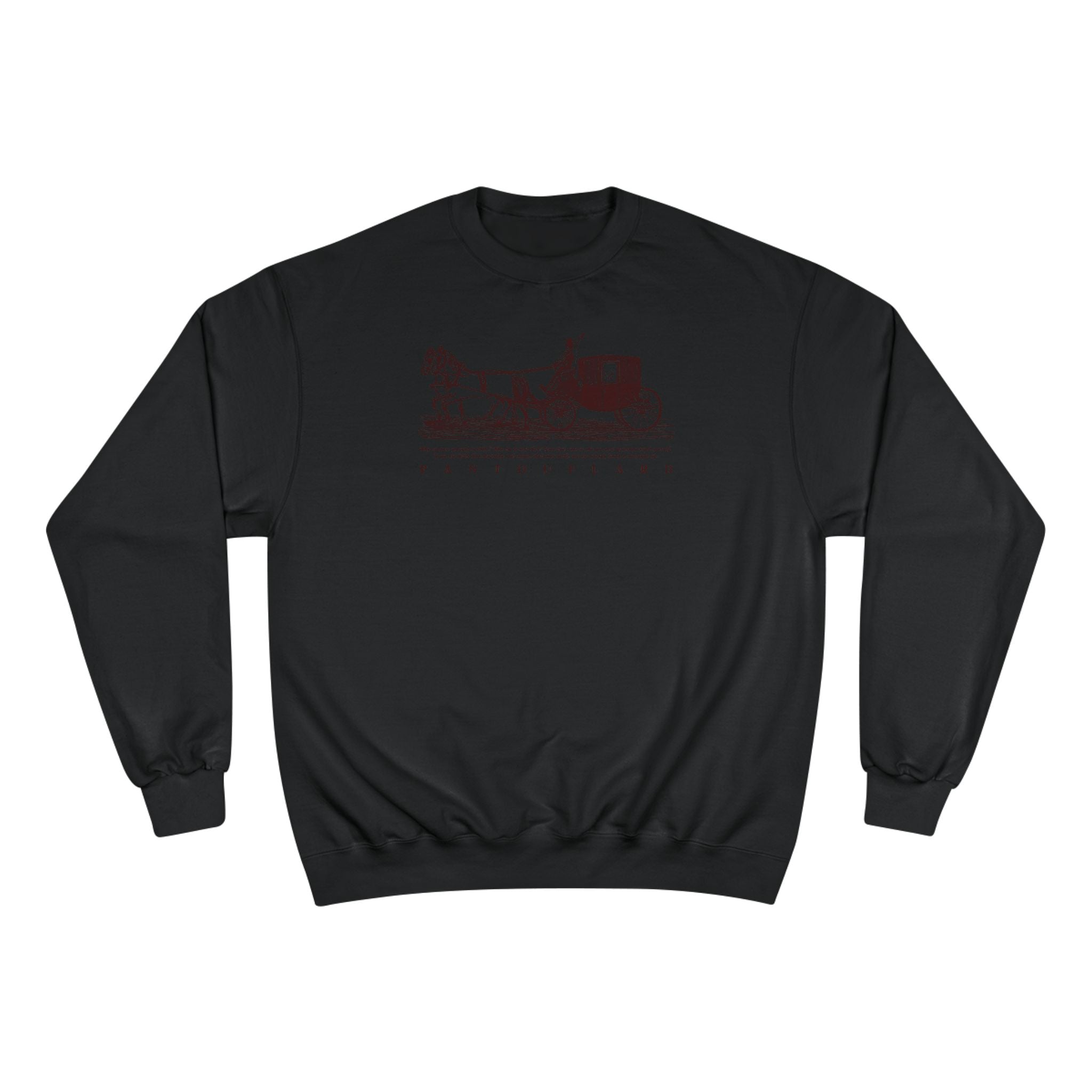 Old Money Equestrian Champion Crewneck - Royal Burgundy Carriage (Authentic Varsity Heritage)