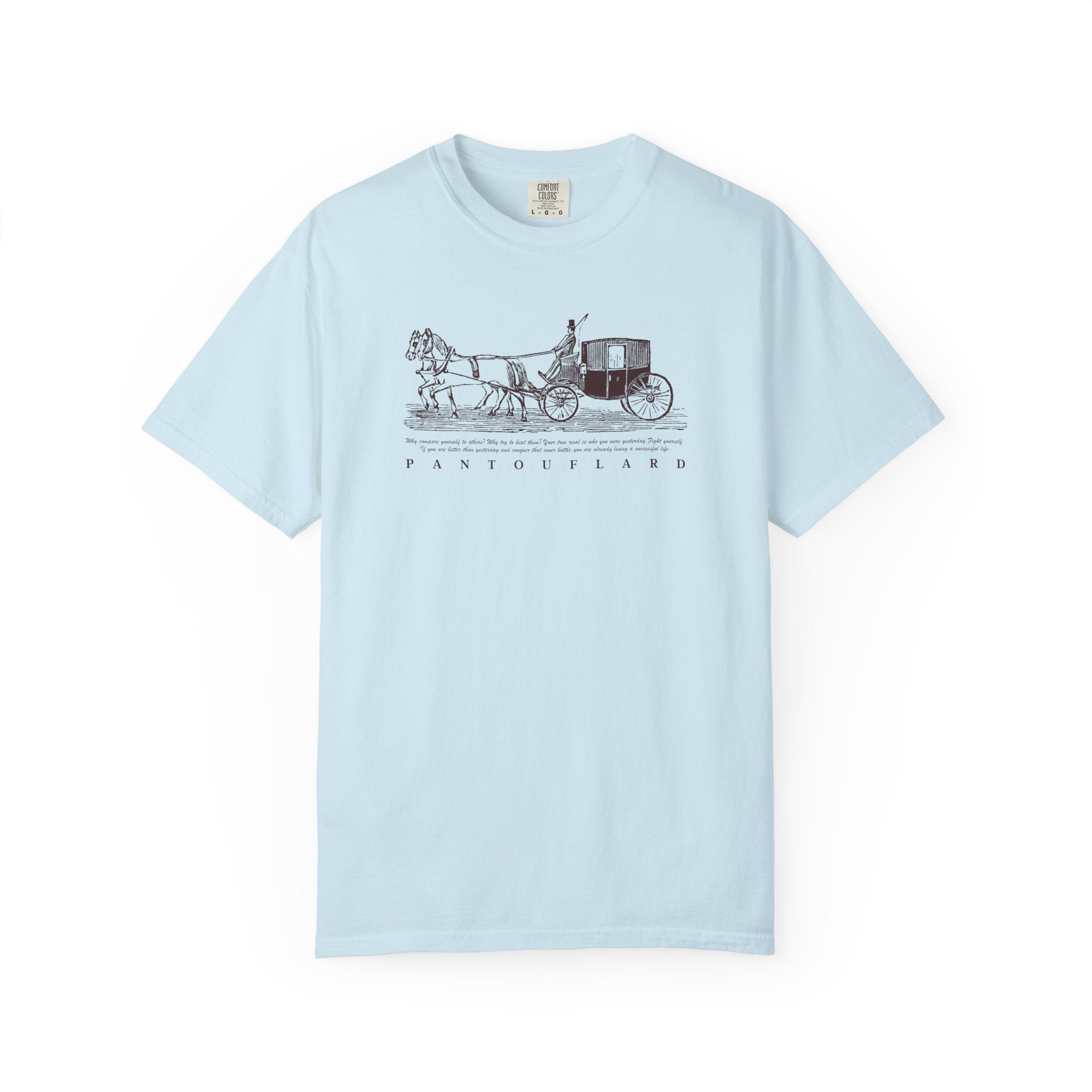 Unisex Burnt Orange Vintage Horse Carriage 100% Cotton T-shirt
