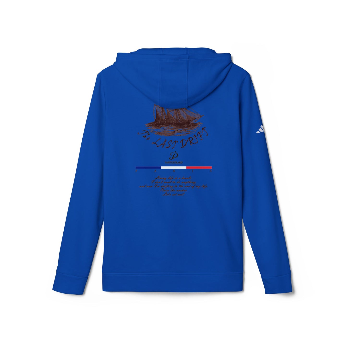 Sudadera con capucha de forro polar unisex Adidas® con diseño náutico, ropa urbana acogedora, conjunto casual, regalo para él/ella, comodidad diaria, ropa deportiva