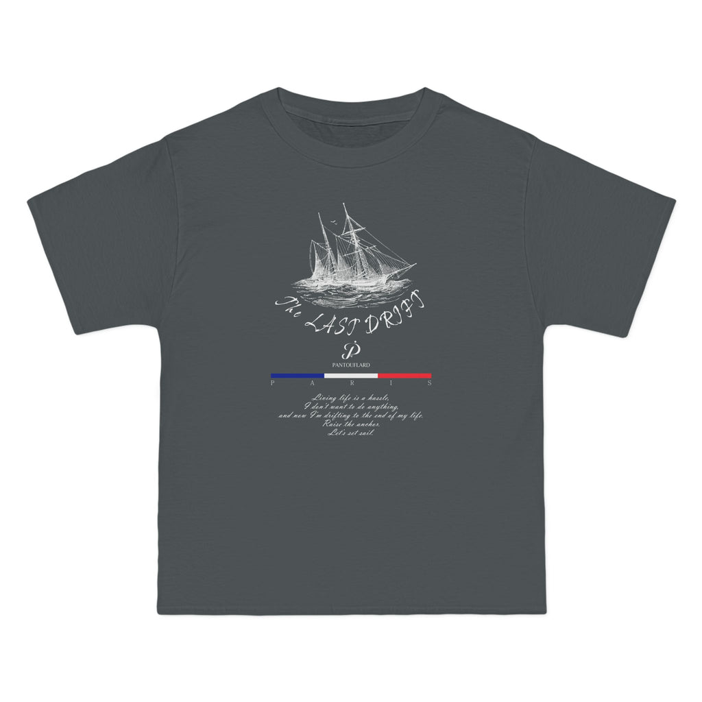 Unisex Black Hanes Vintage Ship Graphic 100% Cotton T-Shirt